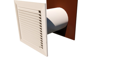 Wall ventilation grille Illustration in 3D - 2