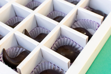 Fototapeta na wymiar Natural and healthy home-made chocolates.