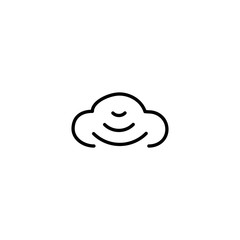 Cloud wireless network icon. Internet signal sign. IoT concept.