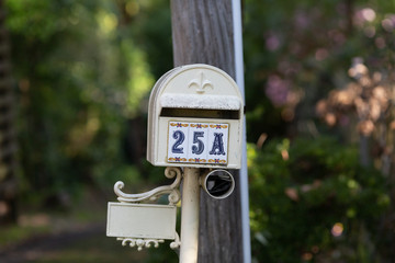 mailbox on the background of the house