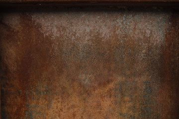 Red-brown rusty iron sheet, burgundy.