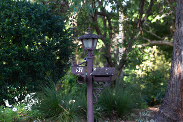mailbox on the background of the house