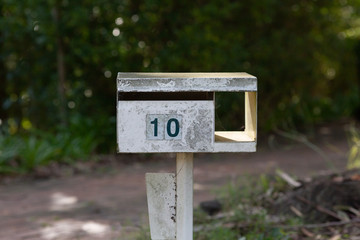 mailbox on the background of the house