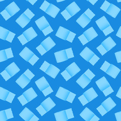 seamless toilet paper pattern on a blue background. 3d illustration