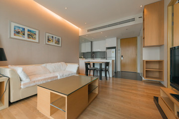 Modern living room in bright colors