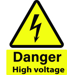 Danger High voltage vector sign