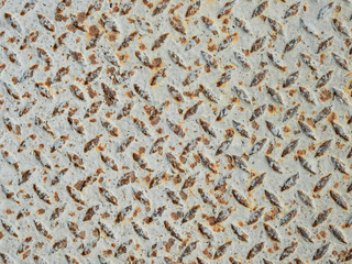 old metal plate of floor with rust texture
