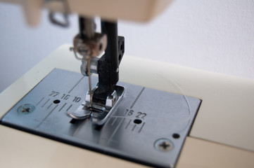sewing machine needle close up