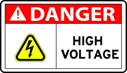 danger high voltage sign vector