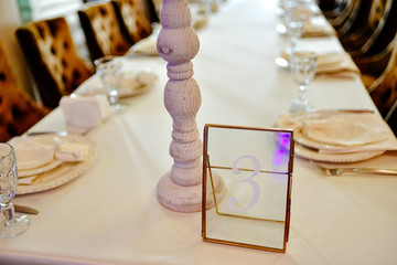 Wedding table number