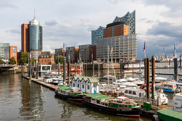 Blick auf den Hamburger Hafen, Deutschland