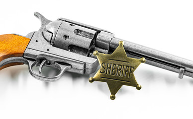 Revolver and sheriff's star