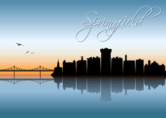 Fototapeta premium Springfield skyline - United States of America, USA, Missouri - vector illustration 