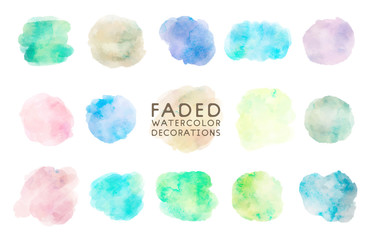 faded watercolor decoration (vector)