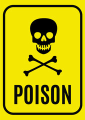 dangerous poisonous materials poison warning sign