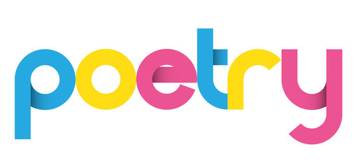 POETRY colorful vector geometric type banner