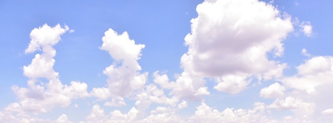 white cloud with blue sky background.