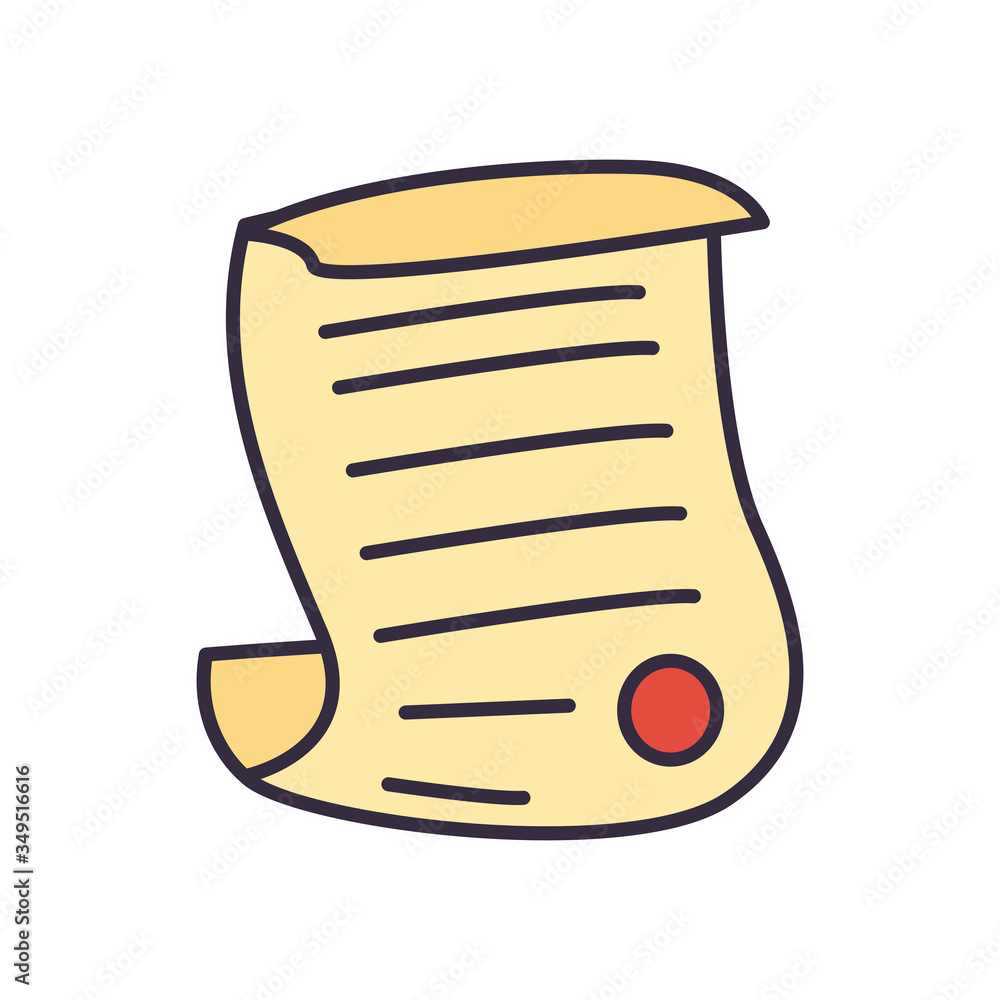 Poster document fill style icon vector design