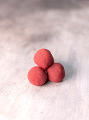 Raw energy balls with blueberries, nut and fruit.
