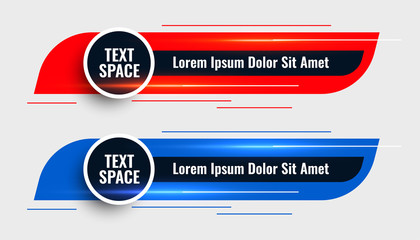 two modern lower third template design banner