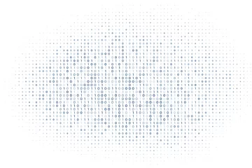 Foto op Plexiglas white digital matrix of binary code numbers background © starlineart