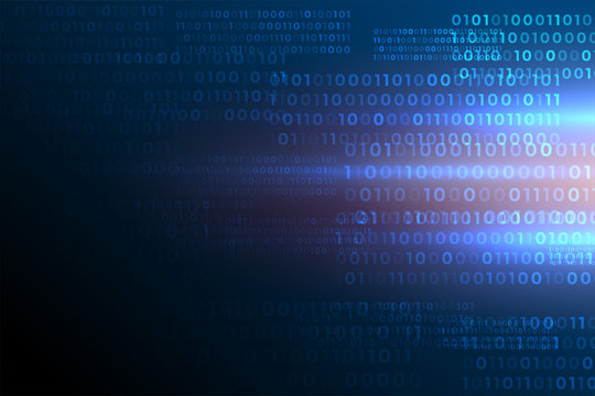 Futuristic Binary Code Numbers Digital Data  Background