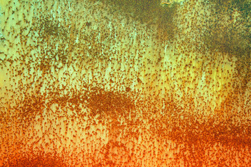 Rusty rough red sheet metal texture background. Abstract dirty poster for design.