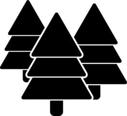 Obraz premium Forest evergreen pine tree camping vector icon