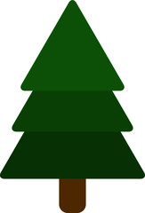 Forest evergreen pine tree camping vector icon