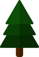 Forest evergreen pine tree camping vector icon