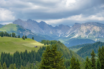 Mountain range in the dolomites mountains