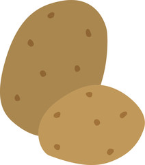 Potato vector icon, two potatoes icon design