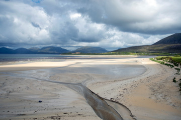 A splash of light on Seilabost and Luskentyre on Harris. Outer Hebrides