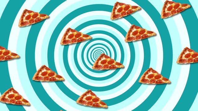 pizza falls from the sky, abstraction, background, screensaver