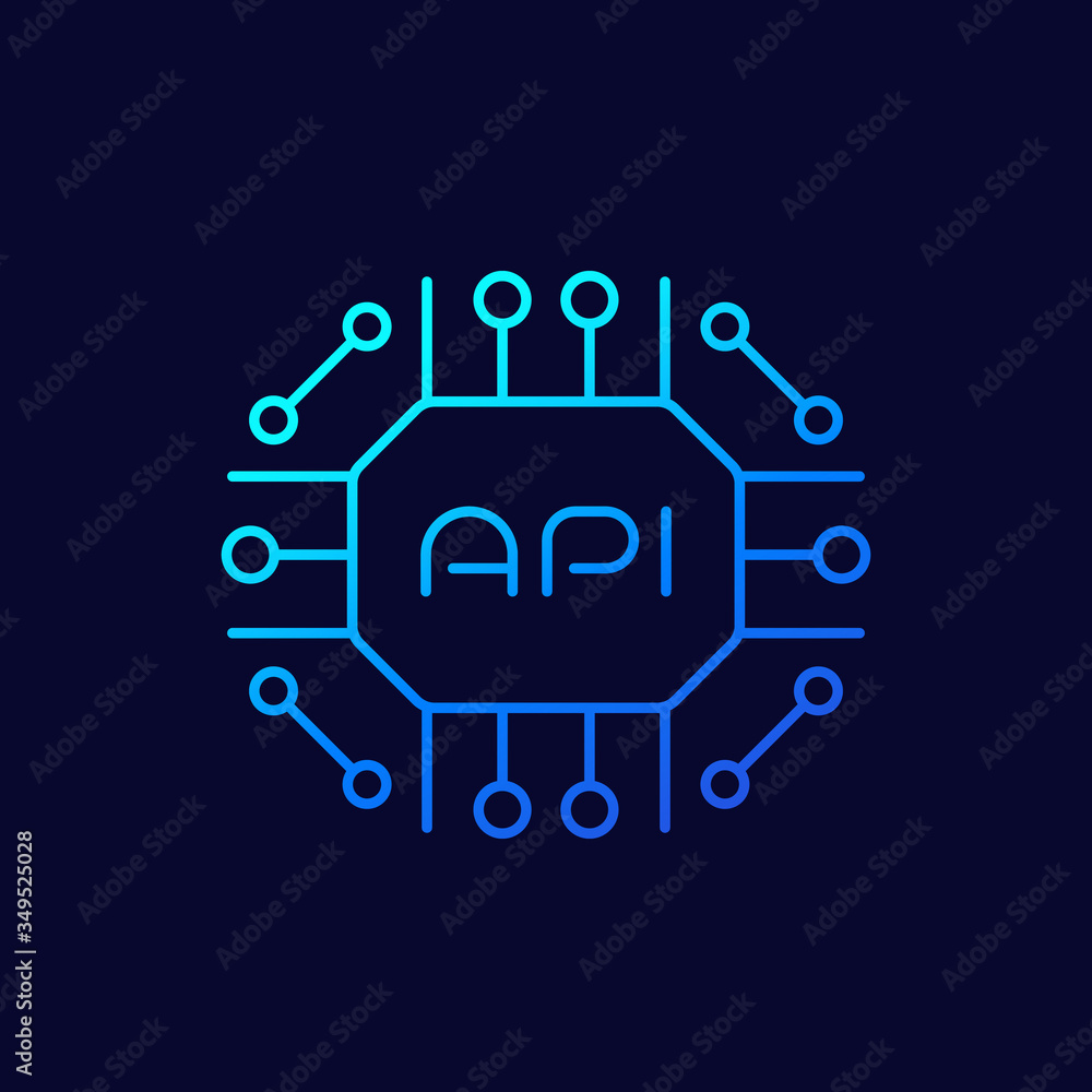 Poster api icon for web, linear