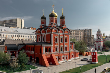 Ancient building in center of Moscow in Russia
