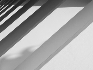 architecture of white wall with shadow