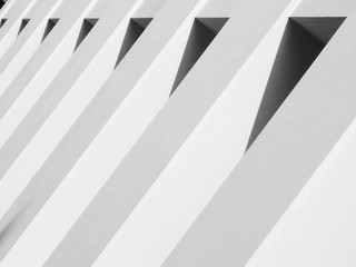 architecture of white wall with shadow