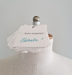 Nicht vergessen: lächeln!