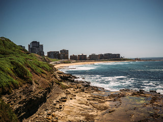 Fototapeta na wymiar Newcastle Beach; Newcastle, New South Wales, Australia