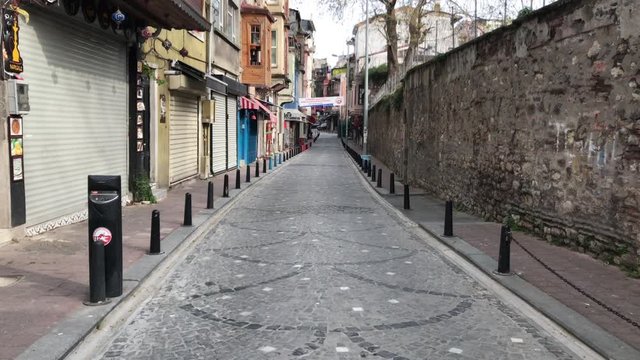 empty square and streets