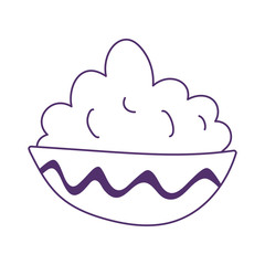 cream in bowl food cooking isolated icon design