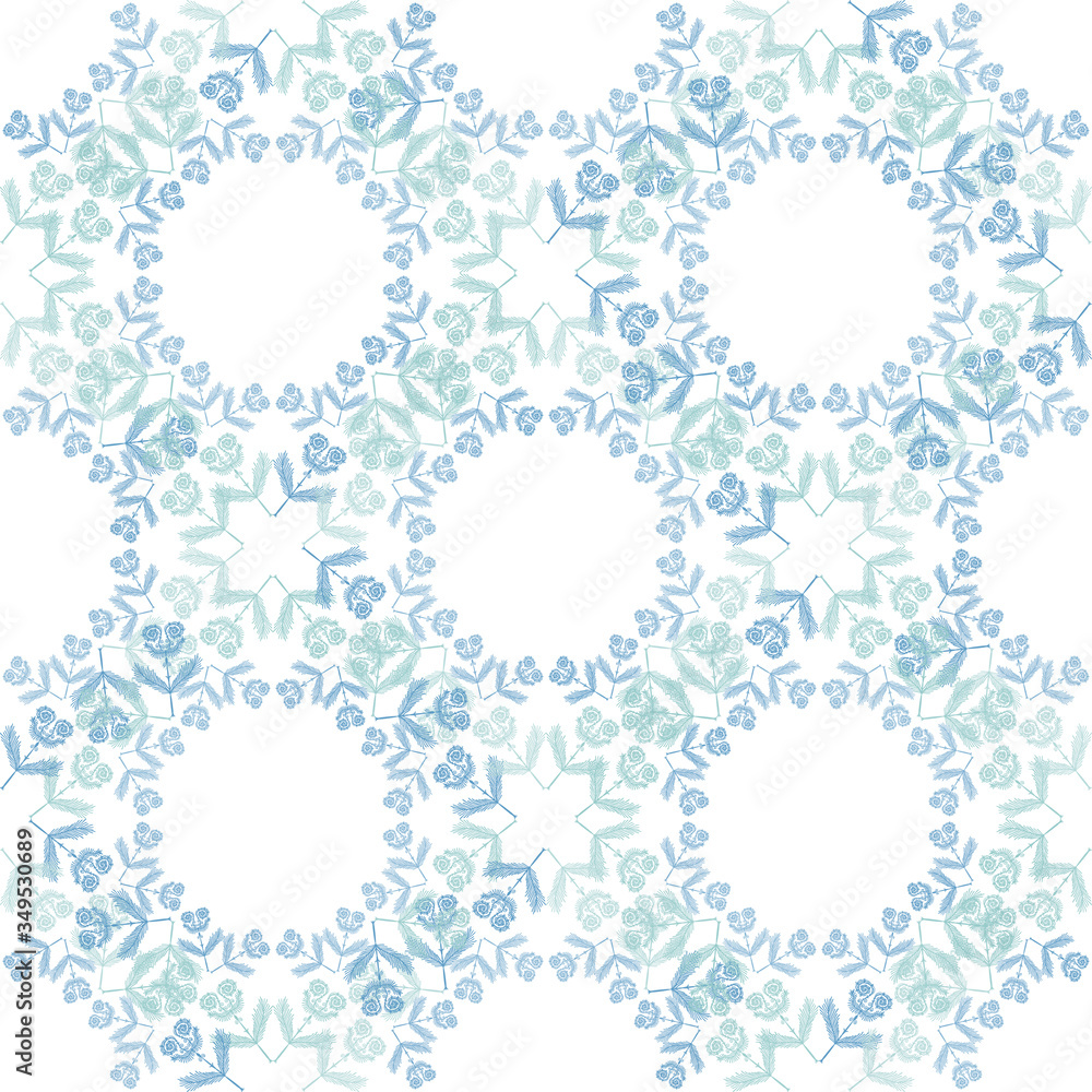 Wall mural seamless floral pattern with abstract ornaments. abstract background. herbal details. decorative sur