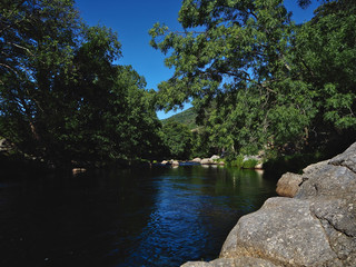 Lights and shadows on the Jerte river