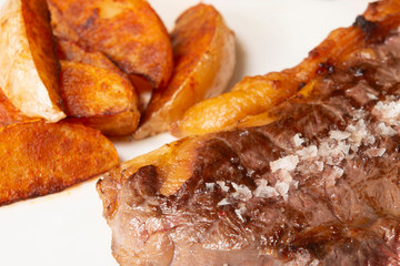 Cow Entrecote griiled with roasted potato