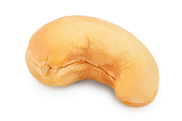Roasted Cashew nuts isolated on white background with clipping path and full depth of field.
