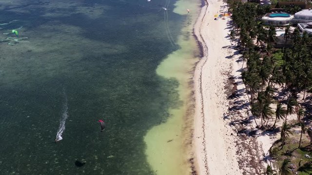 Kite surfing on the bulabog beach