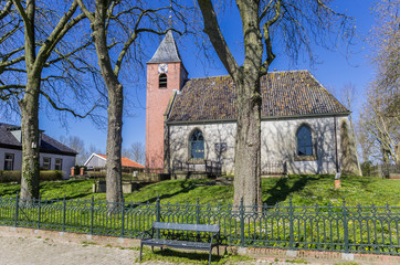 Historc church in Zuurdijk village in Groningen, Netherlands