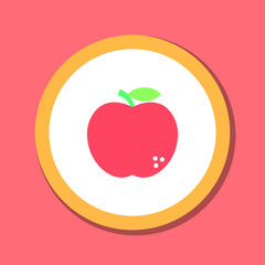 vector illustration of a red apple