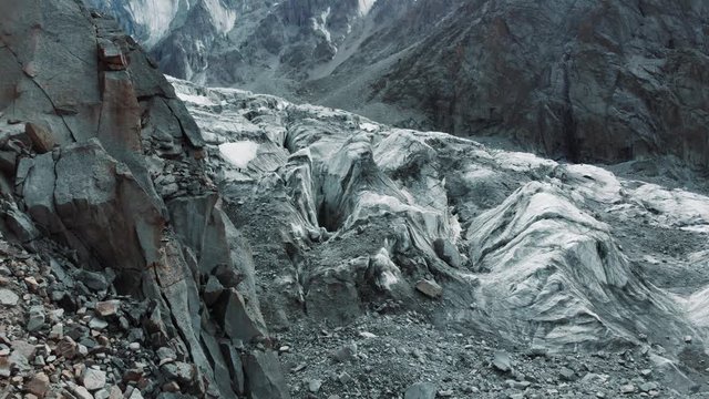 Glacier Ak-Sai in Ala Archa National Park Kyrgyzstan
